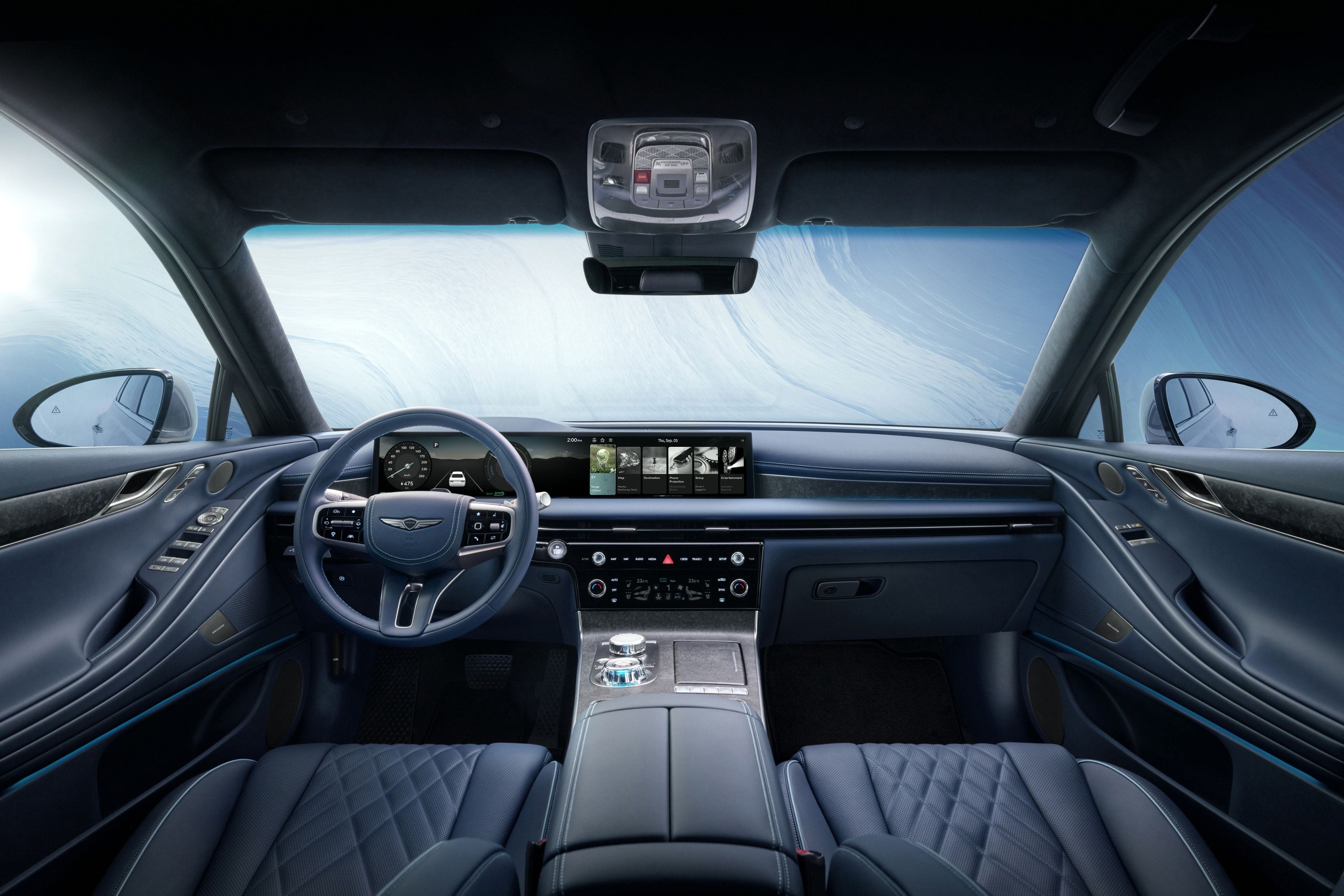Genesis Electrified G80 interior view