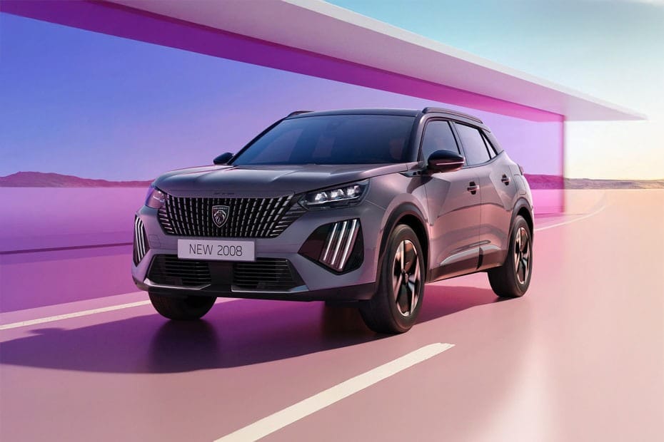 peugeot 2008 front view in grey