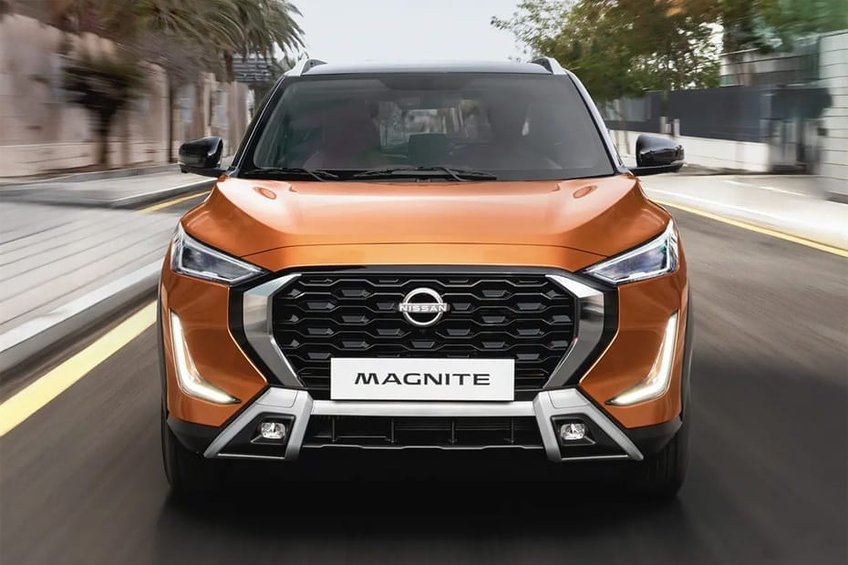 Nissan MagniteNissan Magnite front view in orange color