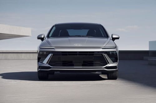 Hyundai Sonata front view in grey color