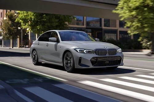 BMW 3 Series front view in grey color