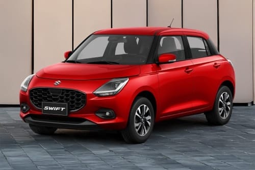 Suzuki Swift front view in red color