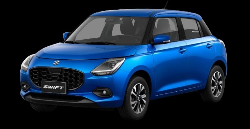 Suzuki Swift side view in blue color