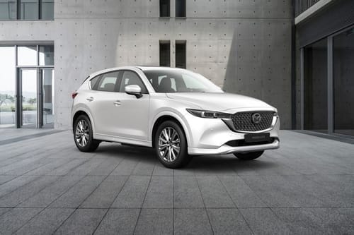 Mazda CX-5 front view in white color
