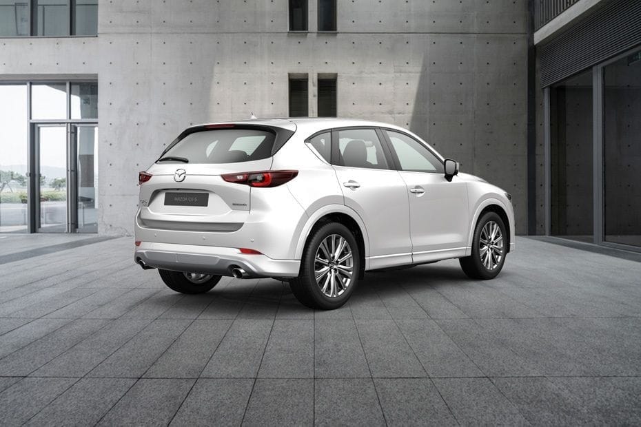 Mazda CX-5 rear view in white color