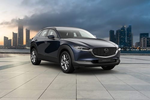 Mazda CX-30 front view in black color