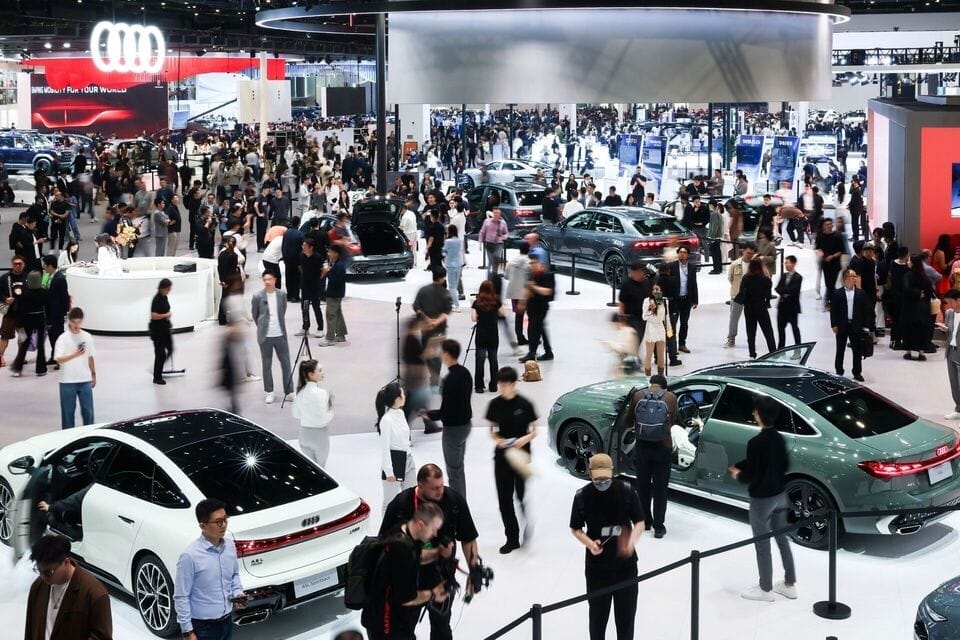 Audi and its joint venture partners FAW and SAIC showcase their latest models at Auto China 2026 in Beijing.